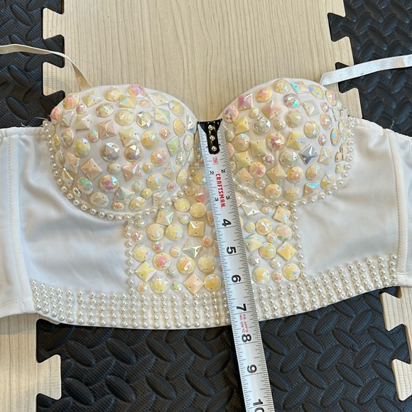 Windsor White gemmed corset top size small NWT - Picture 7 of 14
